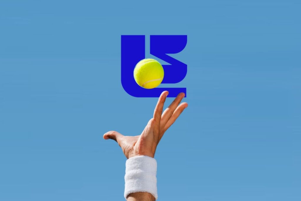 Branding feito para super liga beach tennis pela Graux